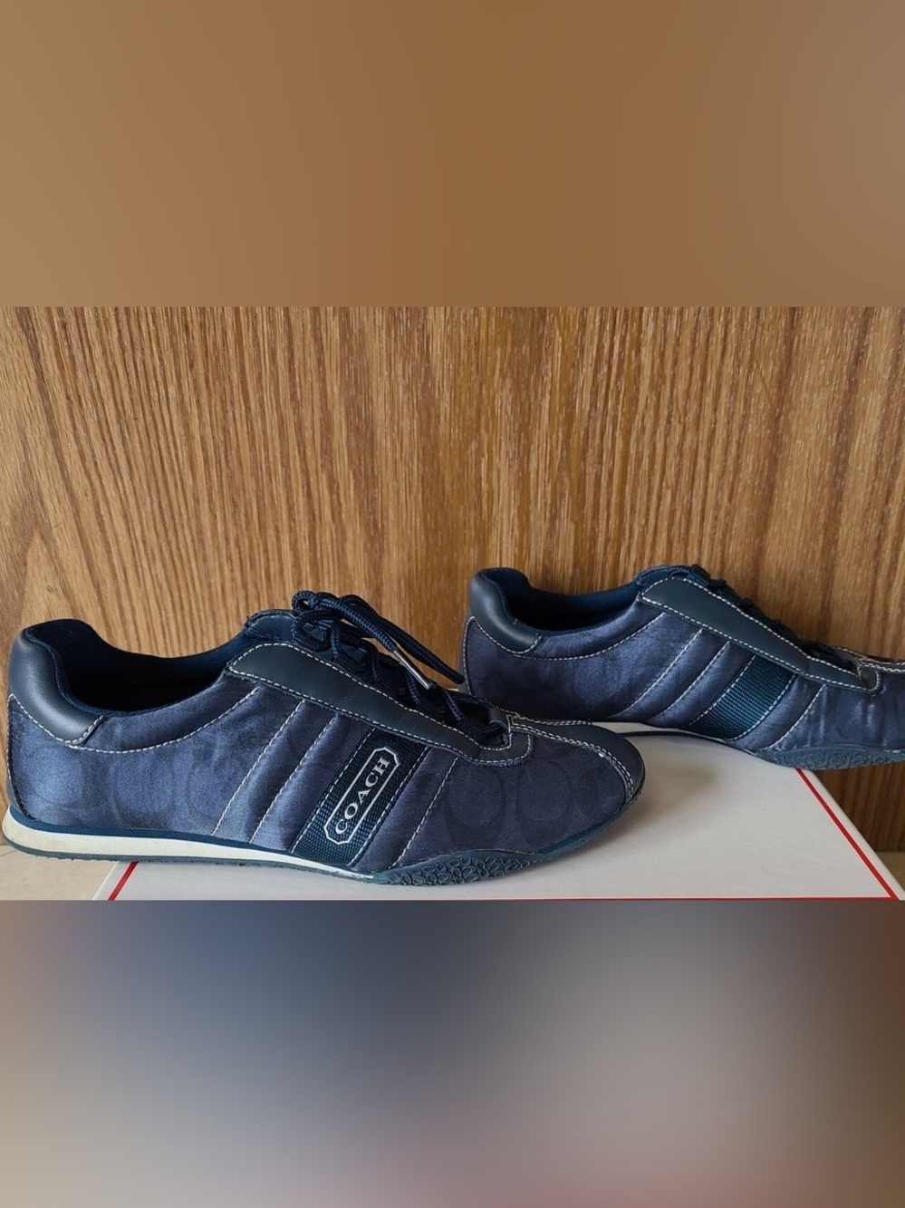 Coach Kirby Q999 Sateen Ocean Blue Discontinued Y2K Sneakers sz 7
